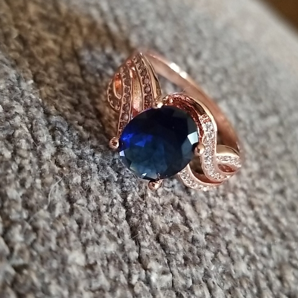 Solid 925 SS 5.0 ctw Blue Sapphire and Diamonique - Picture 2 of 12